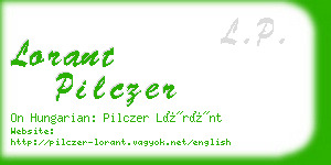 lorant pilczer business card